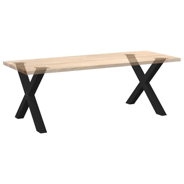 vidaXL Matbordsben X-formad 2 st svart 90x(72-73) cm stål