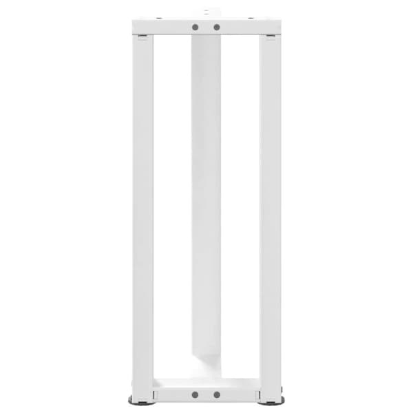 vidaXL Konsollbordben T-formet 2 stk hvit 38x25x(72-73) cm stål