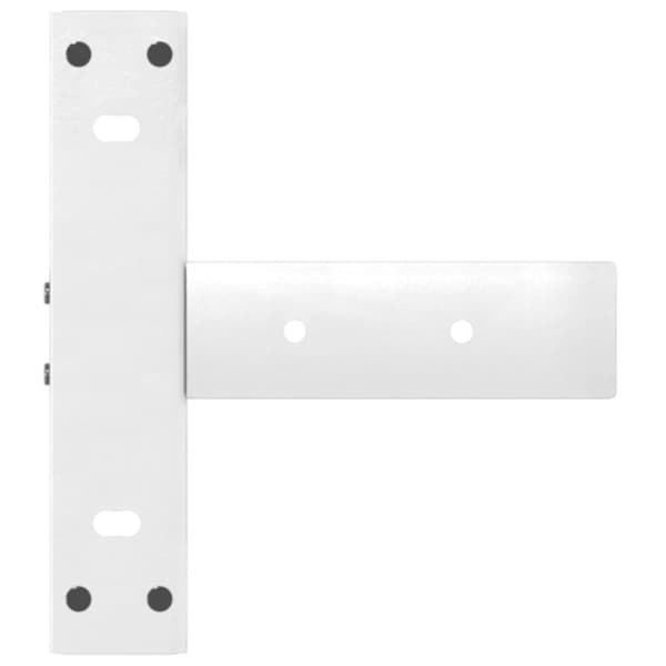 vidaXL Konsollbordben T-formet 2 stk hvit 38x25x(72-73) cm stål