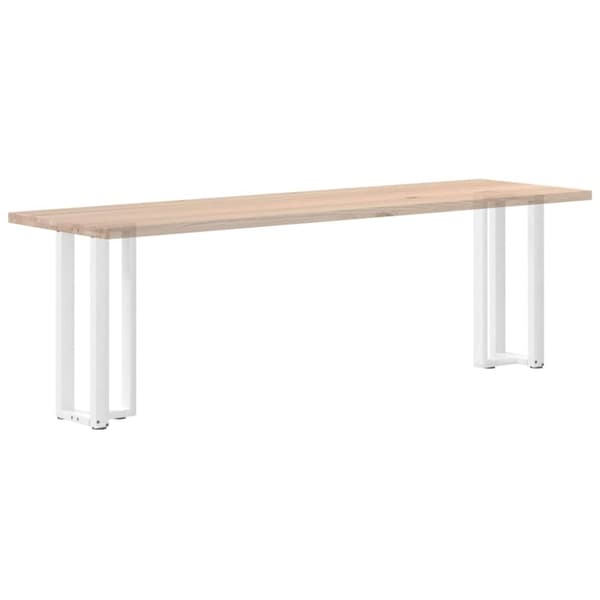 vidaXL Konsollbordben T-formet 2 stk hvit 38x25x(72-73) cm stål