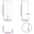 Miniatyrbilde 10 av 10: vidaXL Konsollbordben T-formet 2 stk hvit 38x25x(72-73) cm stål