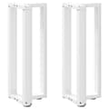 Miniatyrbilde 1 av 10: vidaXL Konsollbordben T-formet 2 stk hvit 38x25x(72-73) cm stål