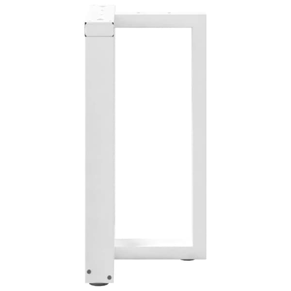 vidaXL Spisebordsben T-formet 2 stk 60x35x(72-73) cm stål hvid