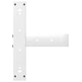 Miniatyrbillede 7 af 10: vidaXL Spisebordsben T-formet 2 stk 60x35x(72-73) cm stål hvid