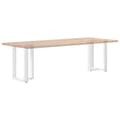 Miniatyrbillede 8 af 10: vidaXL Spisebordsben T-formet 2 stk 60x35x(72-73) cm stål hvid