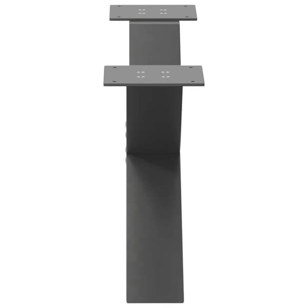 vidaXL Salongbordben X-formet 2 stk antrasitt 70x(30-31) cm stål