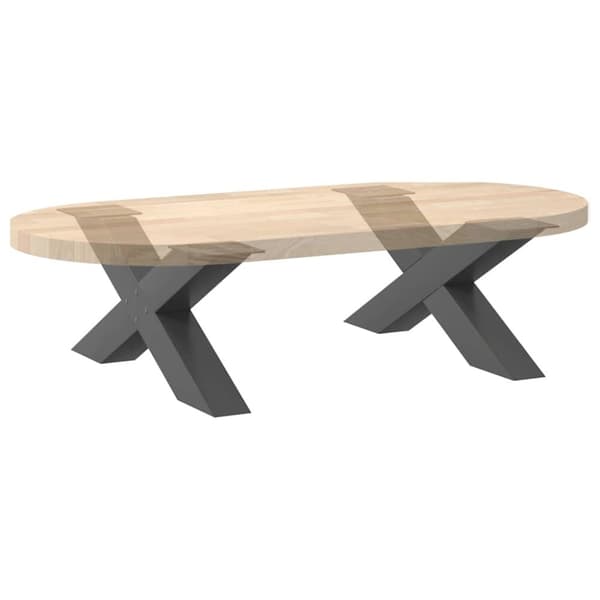 vidaXL Salongbordben X-formet 2 stk antrasitt 70x(30-31) cm stål