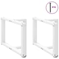 Miniatyrbilde 3 av 10: vidaXL Salongbordben T-formet 2 stk hvit 60x25x(42-43) cm stål