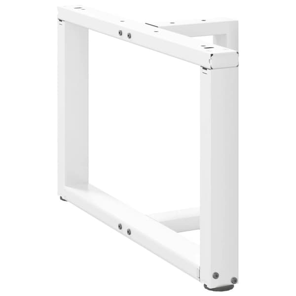 vidaXL Salongbordben T-formet 2 stk hvit 60x25x(42-43) cm stål