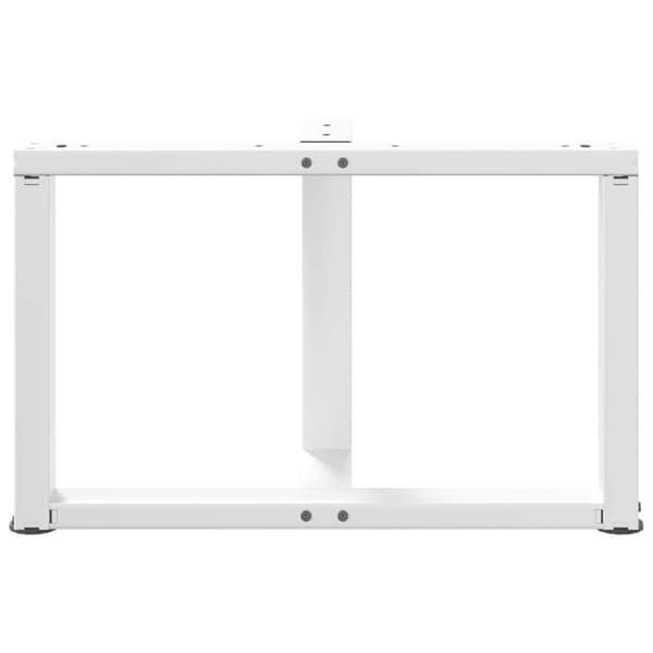 vidaXL Salongbordben T-formet 2 stk hvit 60x25x(42-43) cm stål