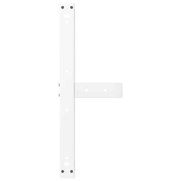 vidaXL Salongbordben T-formet 2 stk hvit 60x25x(42-43) cm stål