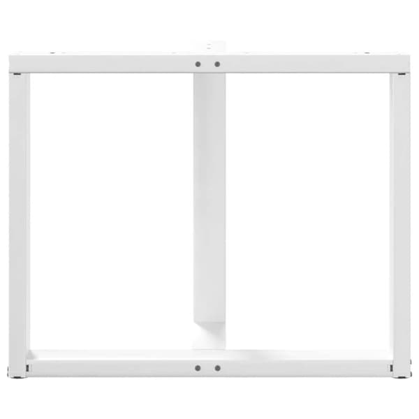 vidaXL Matbordsben T-formad 2 st vit 100x35x(72-73) cm stål