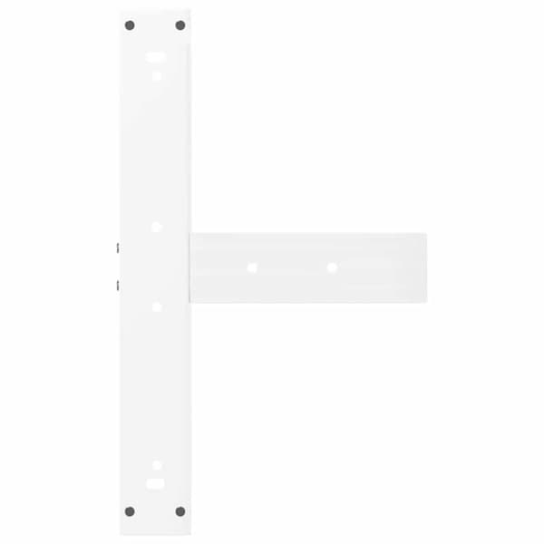vidaXL Baaripöydän jalat T-muotoiset 2 kpl valkoinen 60x35x(100-101) cm teräs