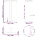 Pikkukuva 10 / 10: vidaXL Baaripöydän jalat T-muotoiset 2 kpl valkoinen 60x35x(100-101) cm teräs