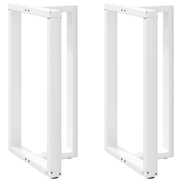 vidaXL Baaripöydän jalat T-muotoiset 2 kpl valkoinen 60x35x(100-101) cm teräs
