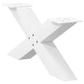Miniatyrbilde 4 av 10: vidaXL Salongbordben X-formet 2 stk hvit 70 x (30-31) cm stål