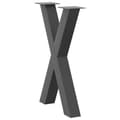 Miniatyrbilde 4 av 10: vidaXL Spisebordben X-formet 2 stk antrasitt 60 x (72-73) cm stål