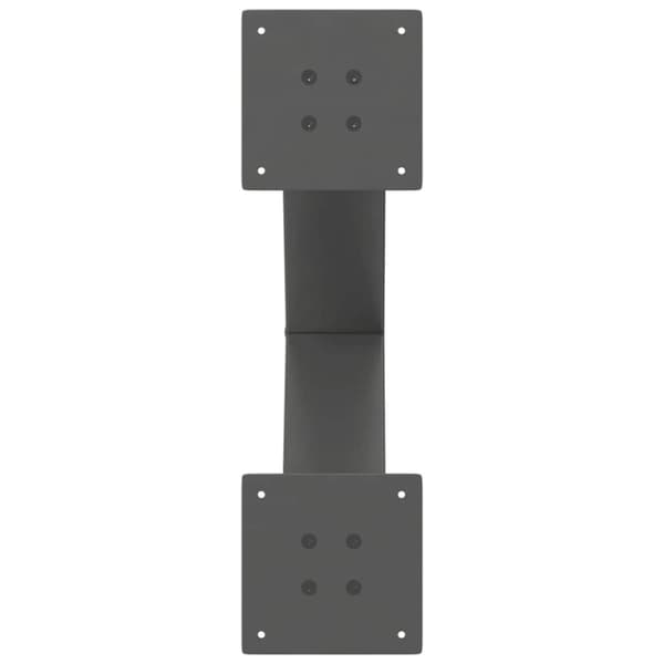 vidaXL Spisebordben X-formet 2 stk antrasitt 60 x (72-73) cm stål