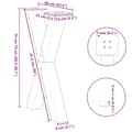 Miniatyrbilde 10 av 10: vidaXL Spisebordben X-formet 2 stk antrasitt 60 x (72-73) cm stål