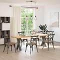 Miniatyrbilde 2 av 10: vidaXL Spisebordben X-formet 2 stk antrasitt 60 x (72-73) cm stål