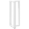 Miniatyrbilde 4 av 10: vidaXL Barbordben T-formet 2 stk hvit 50x35x(100-101) cm stål