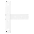 Miniatyrbilde 7 av 10: vidaXL Barbordben T-formet 2 stk hvit 50x35x(100-101) cm stål