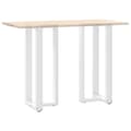 Miniatyrbilde 8 av 10: vidaXL Barbordben T-formet 2 stk hvit 50x35x(100-101) cm stål