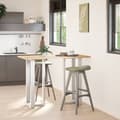 Miniatyrbilde 2 av 10: vidaXL Barbordben T-formet 2 stk hvit 50x35x(100-101) cm stål
