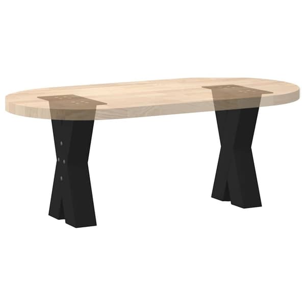 vidaXL Soffbordsben X-formade 2 st svart 38x(42-43) cm stål