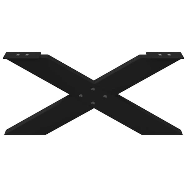 vidaXL Soffbordsben X-formade 2 st svart 70x(30-31) cm stål