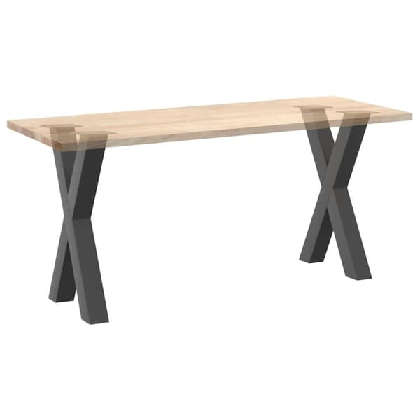 vidaXL Matbordsben X-formad 2 st antracit 50x(72-73) cm stål
