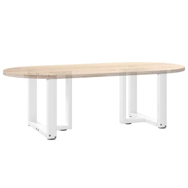 vidaXL Sohvapöydän jalat T-muotoiset 2 kpl valkoinen 50x25x(42-43) cm teräs
