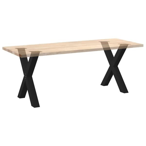 vidaXL Spisebordsben X-formet 2 stk. 80x(72-73) cm stål sort