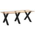 Miniatyrbillede 8 af 10: vidaXL Spisebordsben X-formet 3 stk 90x(72-73) cm stål sort
