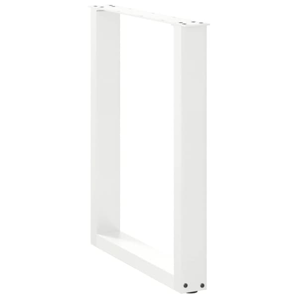 vidaXL ruokapöydän jalat U-muotoiset 2 kpl Valkoinen 70x(72-73) cm