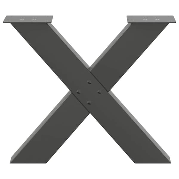 vidaXL Salongbordben X-formet 2 stk antrasitt 50x(42-43) cm stål