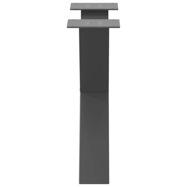 vidaXL Salongbordben X-formet 2 stk antrasitt 50x(42-43) cm stål