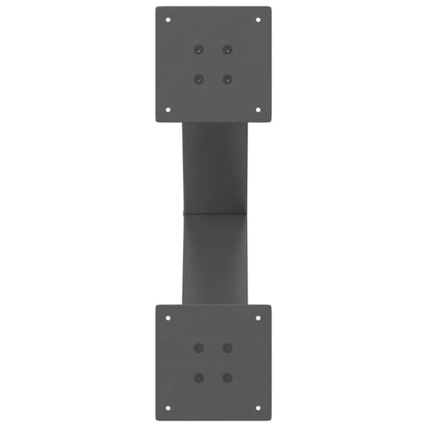 vidaXL Salongbordben X-formet 2 stk antrasitt 50x(42-43) cm stål