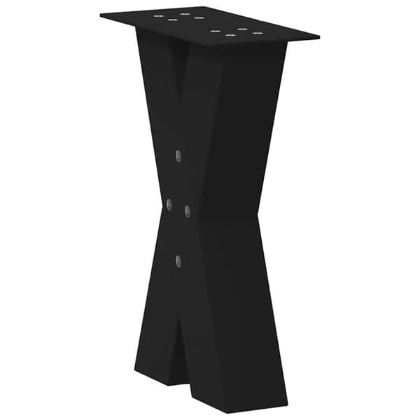 vidaXL Sohvapöydän jalat X-muotoiset 2 kpl musta 28x(42-43) cm teräs