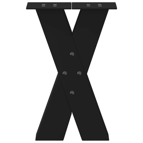 vidaXL Sohvapöydän jalat X-muotoiset 2 kpl musta 28x(42-43) cm teräs