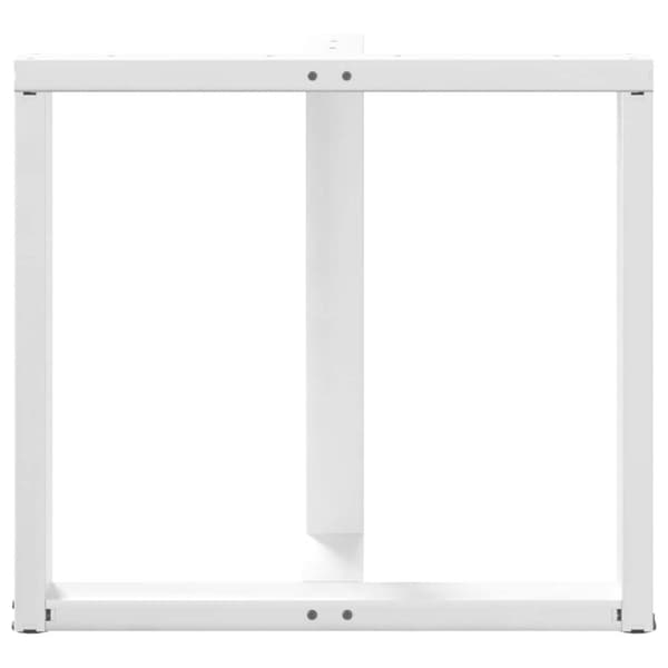 vidaXL Matbordsben T-formad 2 st vit 70x35x(72-73) cm stål