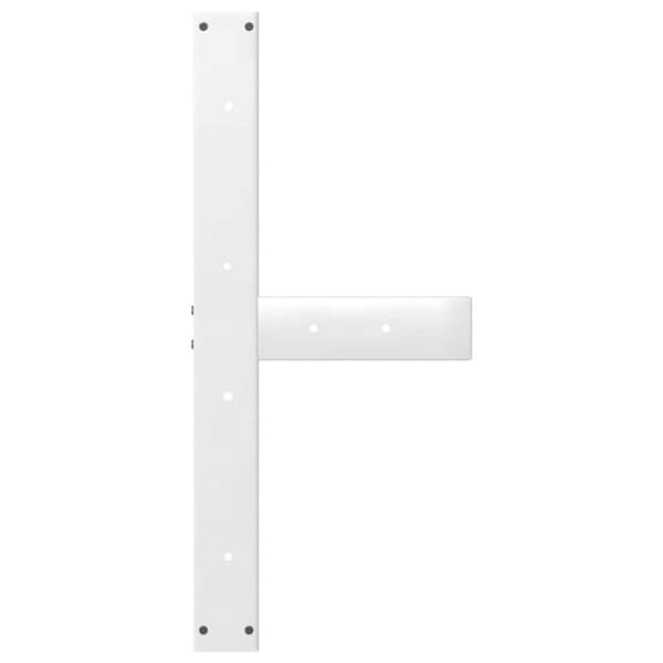 vidaXL Matbordsben T-formad 2 st vit 70x35x(72-73) cm stål