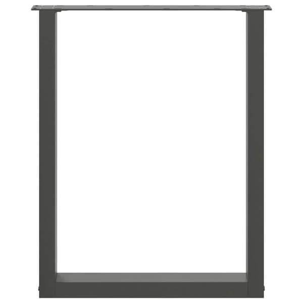 vidaXL sofabordben U-formet 2 stk. 70x(72-73) cm stål antracitgrå