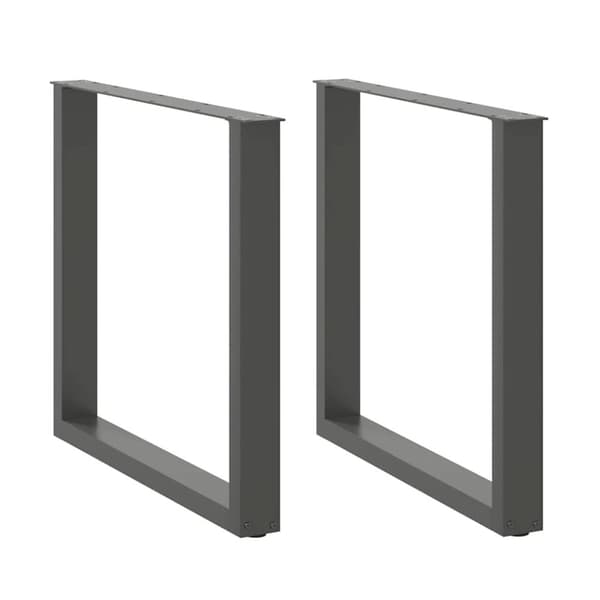 vidaXL ruokapöydän jalat U-muotoiset 2 kpl Antrasiitti 90x(72-73) cm