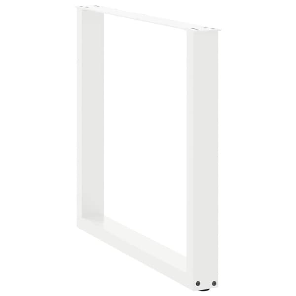 vidaXL ruokapöydän jalat U-muotoiset 2 kpl Valkoinen 90x(72-73) cm