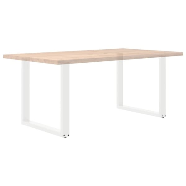 vidaXL ruokapöydän jalat U-muotoiset 2 kpl Valkoinen 90x(72-73) cm