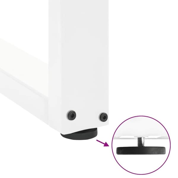 vidaXL ruokapöydän jalat U-muotoiset 2 kpl Valkoinen 90x(72-73) cm