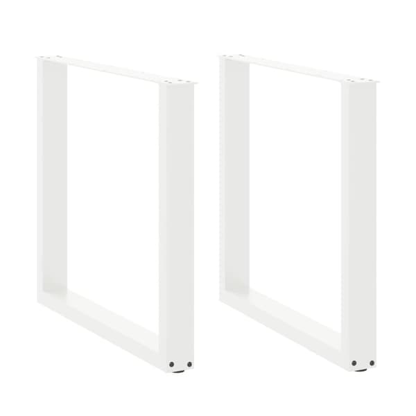 vidaXL ruokapöydän jalat U-muotoiset 2 kpl Valkoinen 90x(72-73) cm