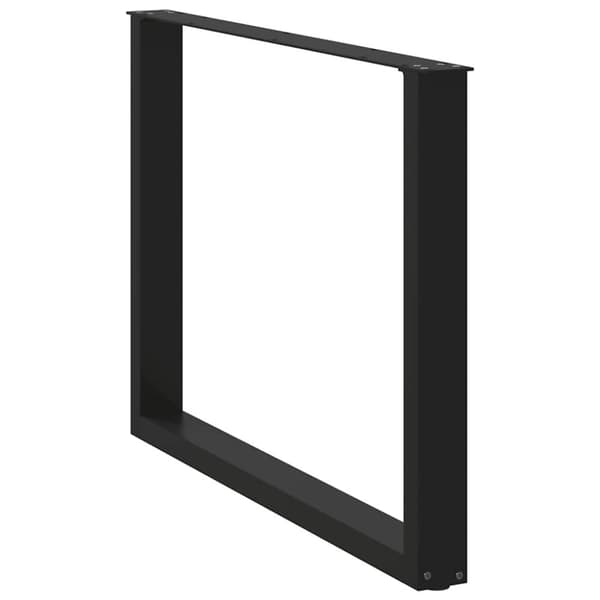 vidaXL sofabordben U-formet 2 stk. 100x(72-73) cm stål sort