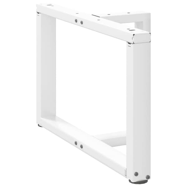 vidaXL sofabordben T-formet 2 stk 70x25x(42-43) cm stål hvid